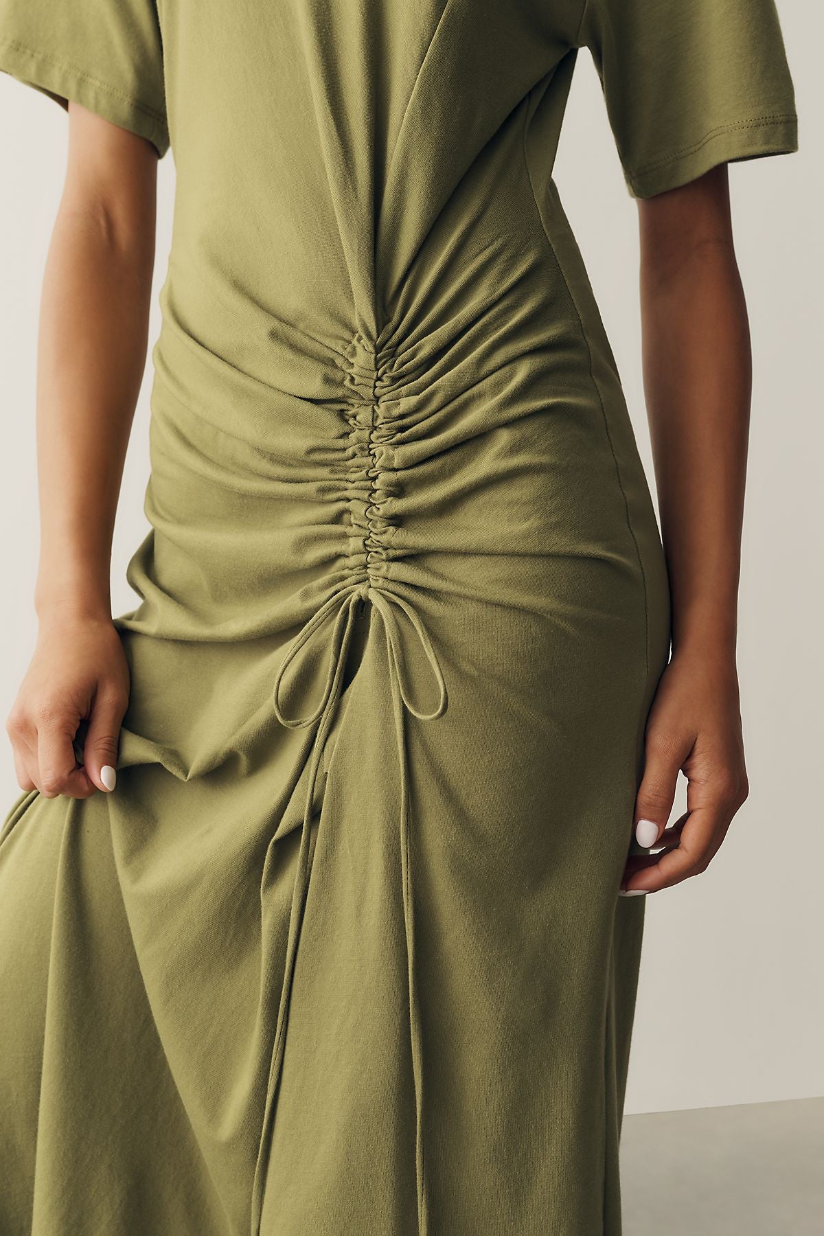 Daily Practice 100% Cotton Ruched T-Shirt Dress