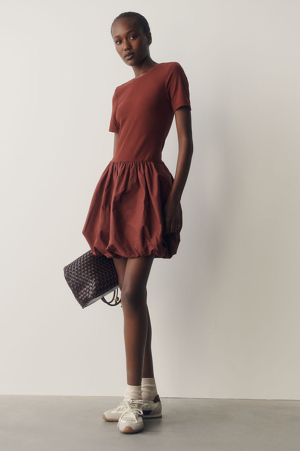Daily Practice Drop-Waist Bubble Mini Dress