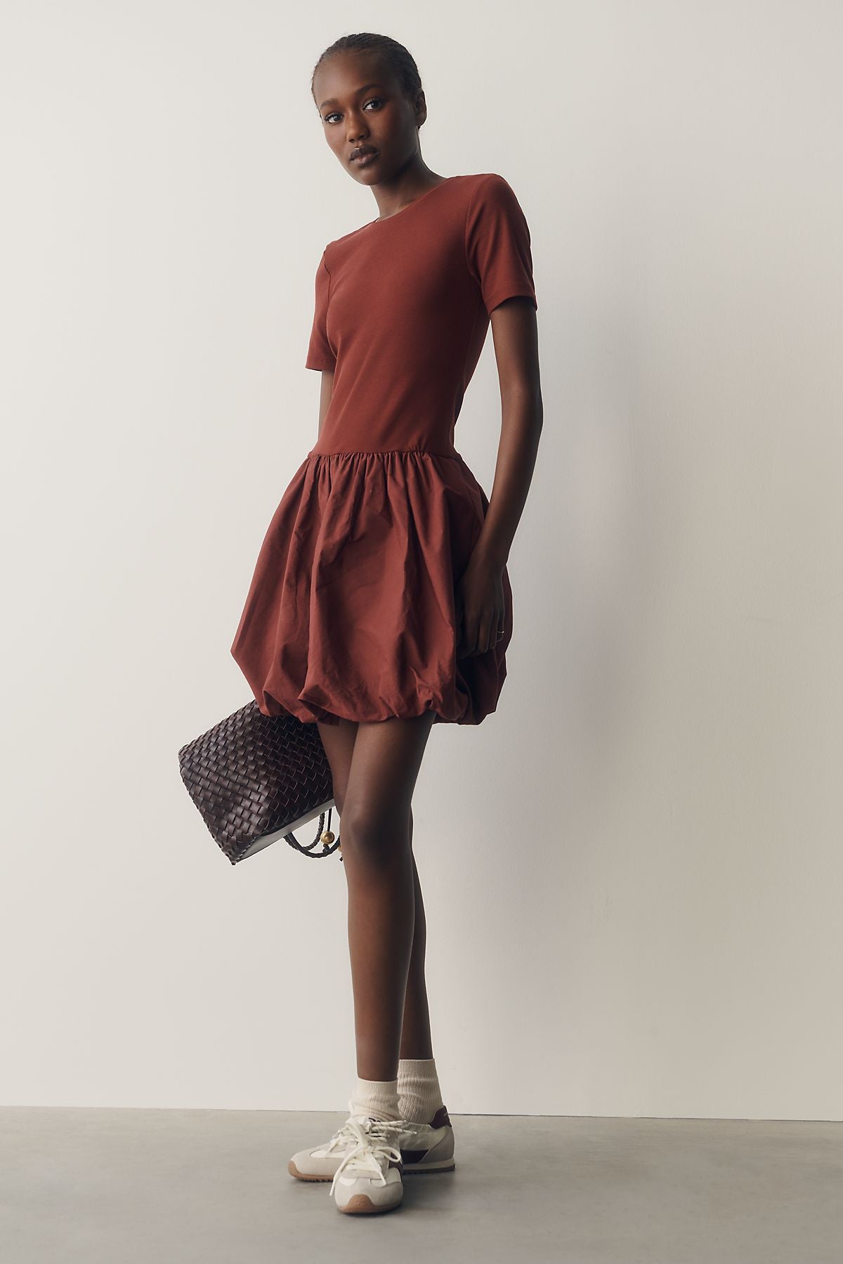 Daily Practice Drop-Waist Bubble Mini Dress