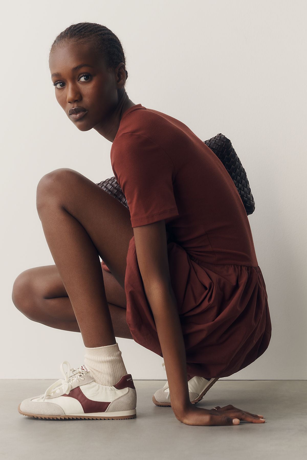 Daily Practice Drop-Waist Bubble Mini Dress