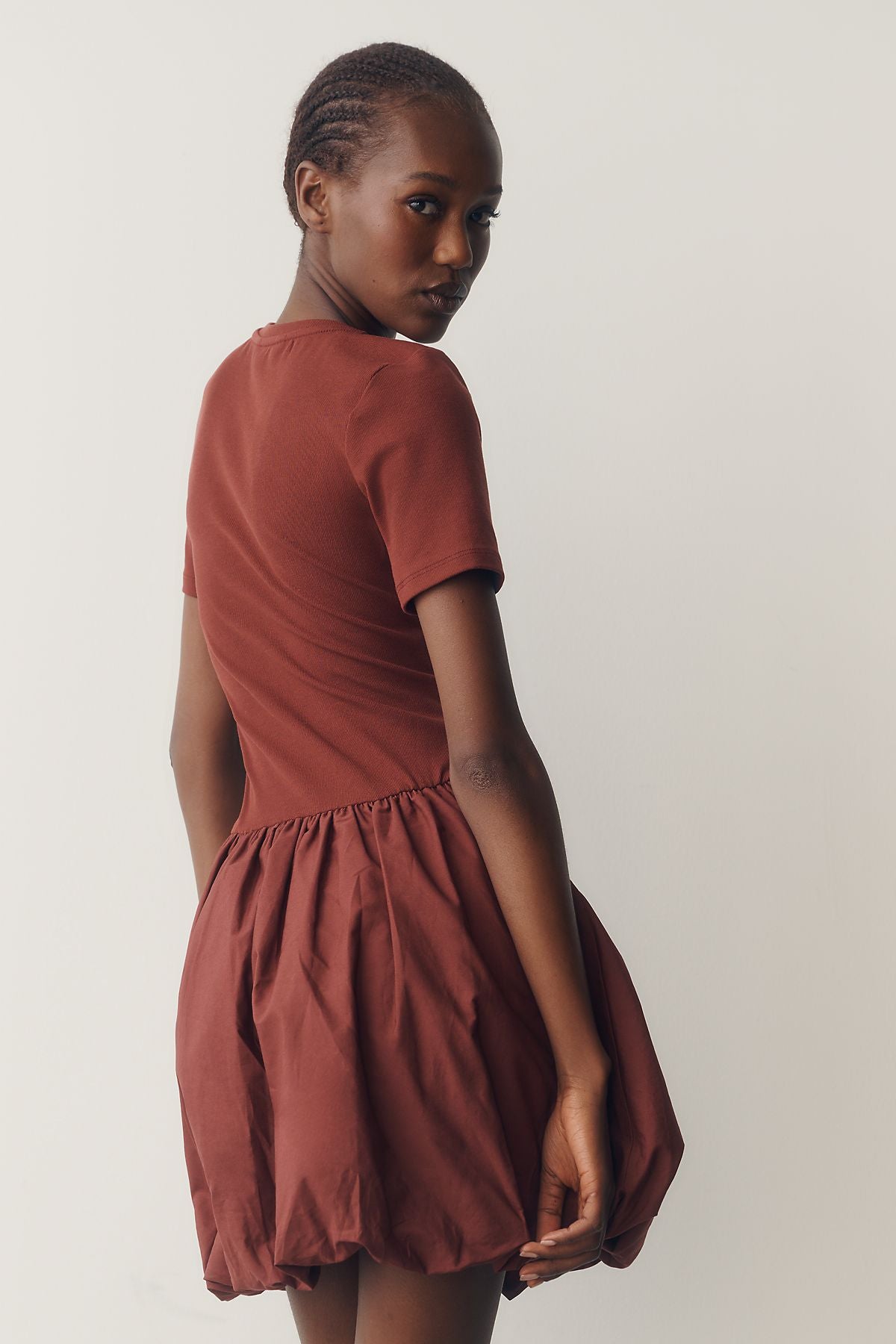 Daily Practice Drop-Waist Bubble Mini Dress