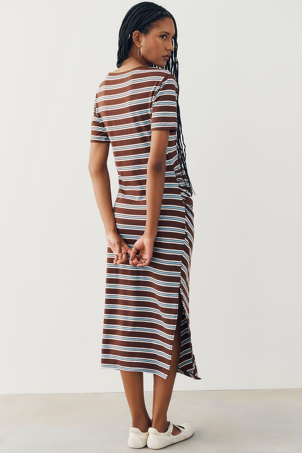 Daily Practice Striped T-Shirt Midi Dress