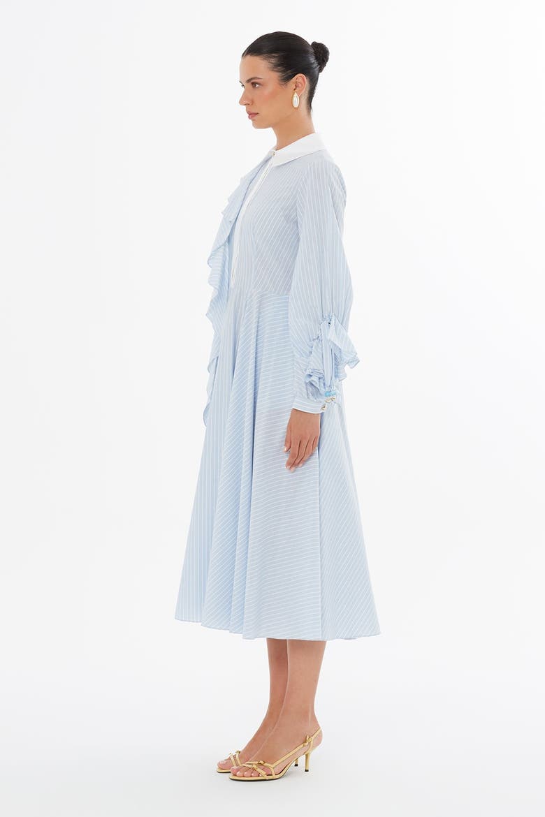 Ruffle Detail Midi Dress