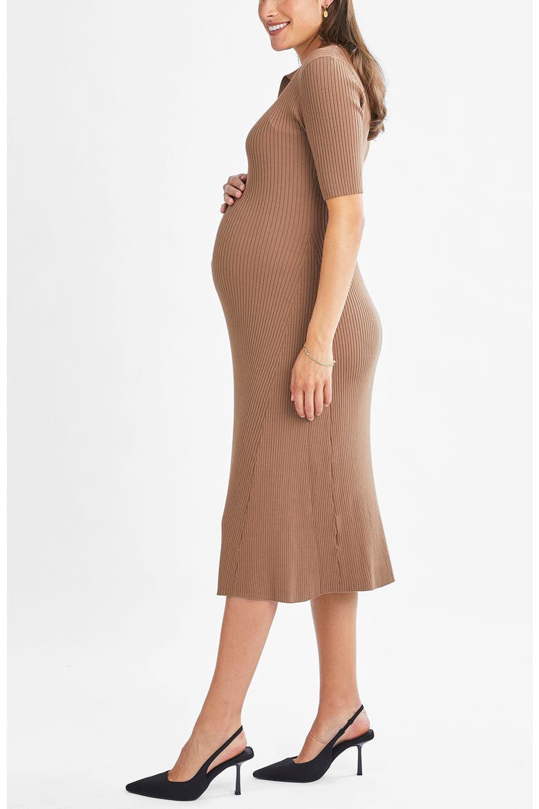 Elegance Knit Maternity Midi Dress