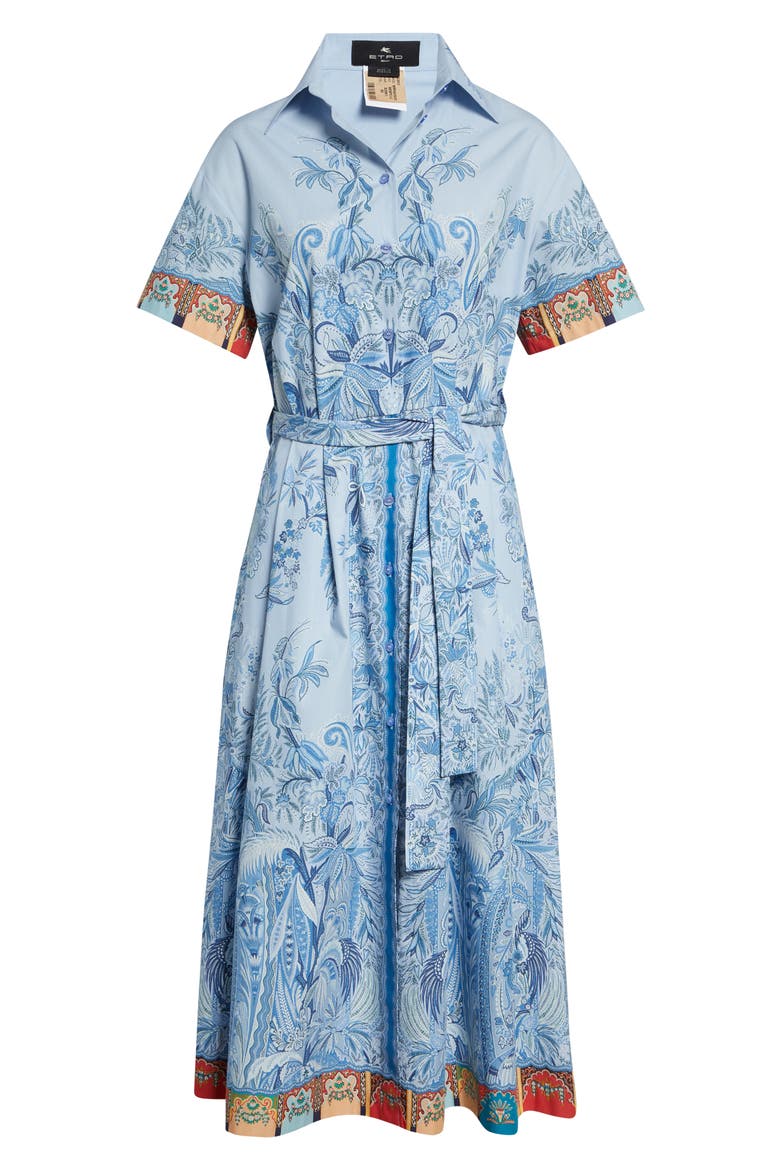 Short Sleeve Poplin Midi Shirtdress