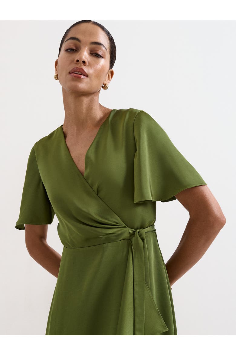 Julissa V-Neck Satin Dress