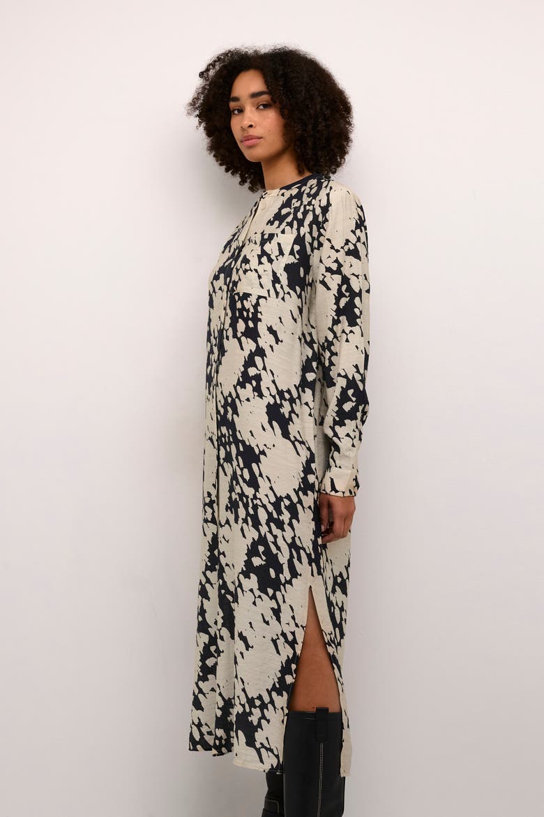 KAlouise Round Neck Maxi Shirt Dress