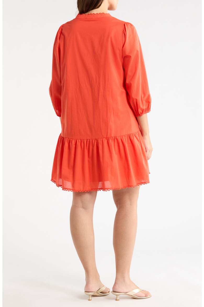 Yamila Ruffle Cotton Minidress