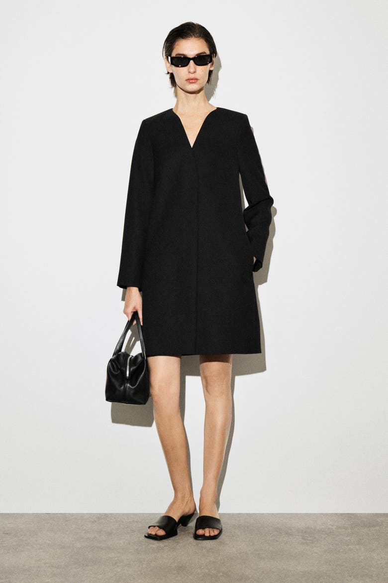 Tailored Wool-Blend Mini Dress