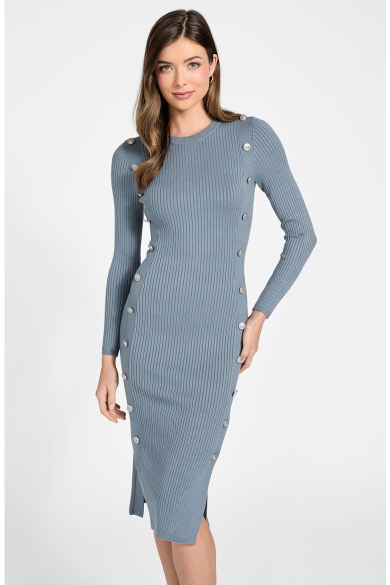 Ribbed Long Sleeve Sweater Dress