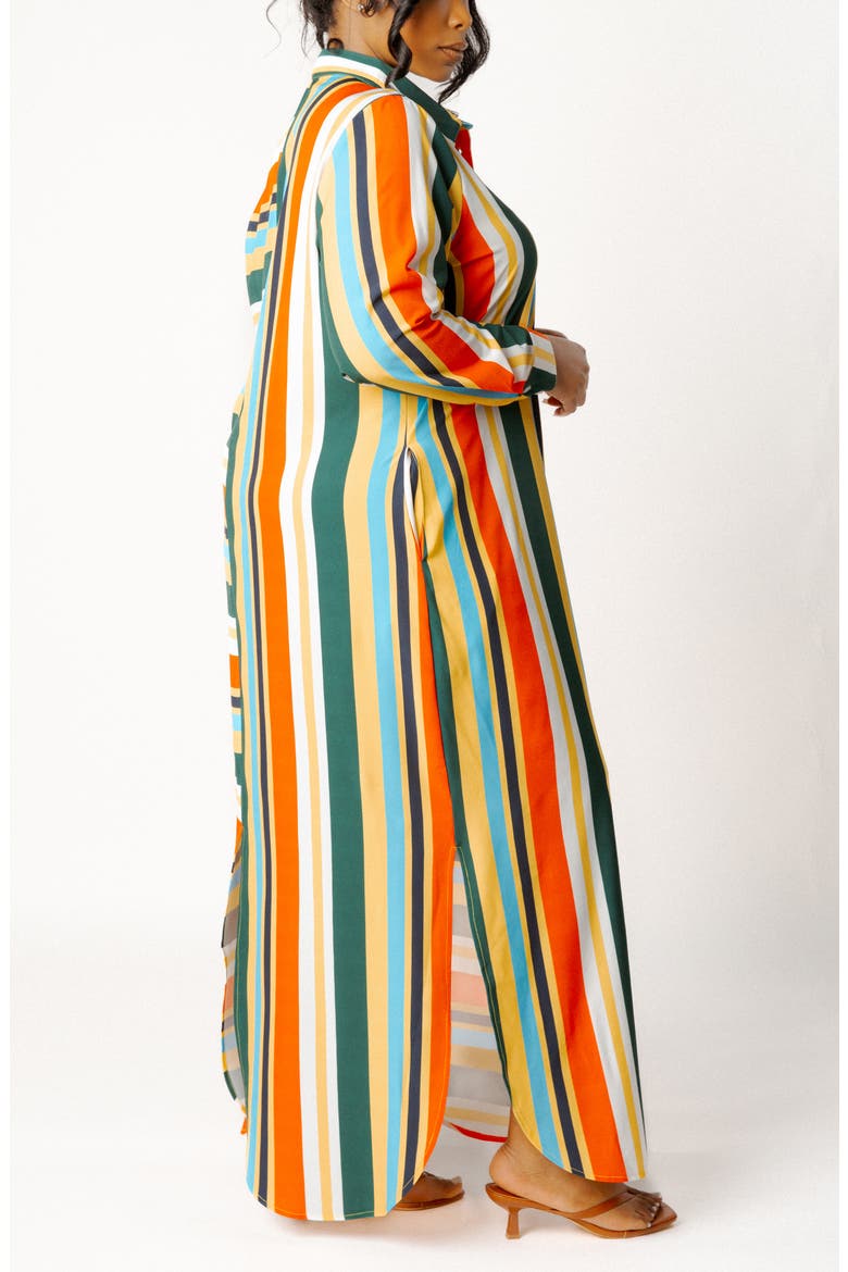 Long Sleeve Button-Up Maxi Shirtdress