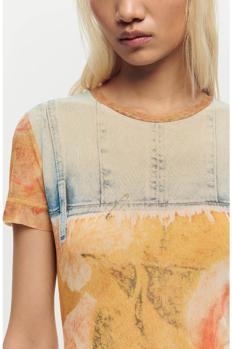 Trompe l'Oeil Midi T-Shirt Dress