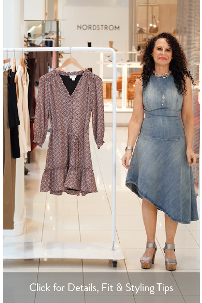Ruffle V Neck Minidress