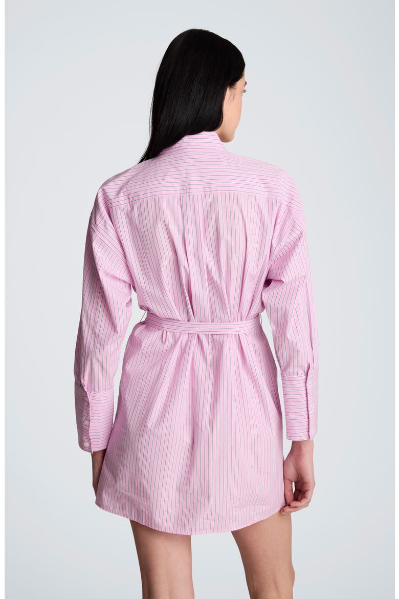 Drop Shoulder Tie Waist Shirtdress