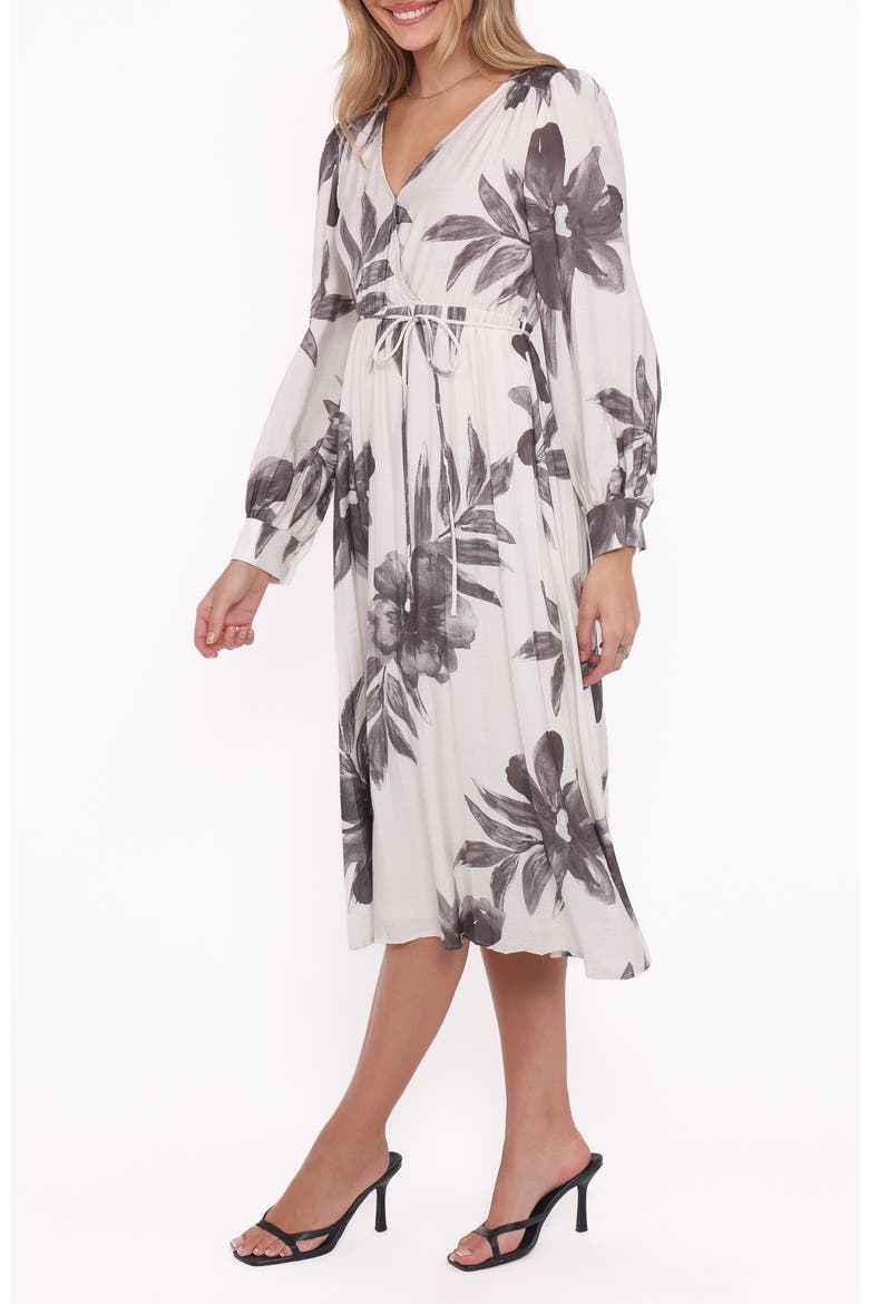 Grainne Floral Print Long Sleeve Midi Dress