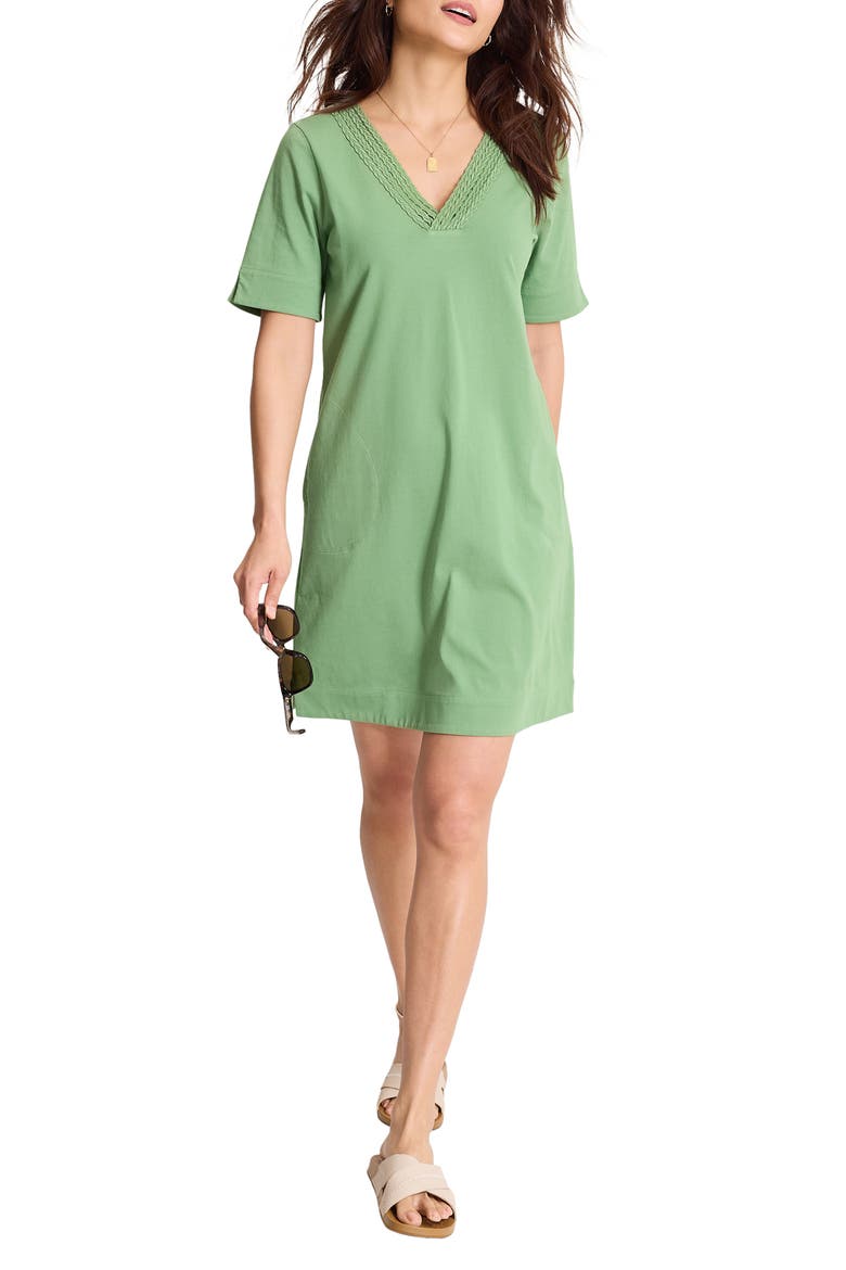 Island Scape Braided Trim Dress