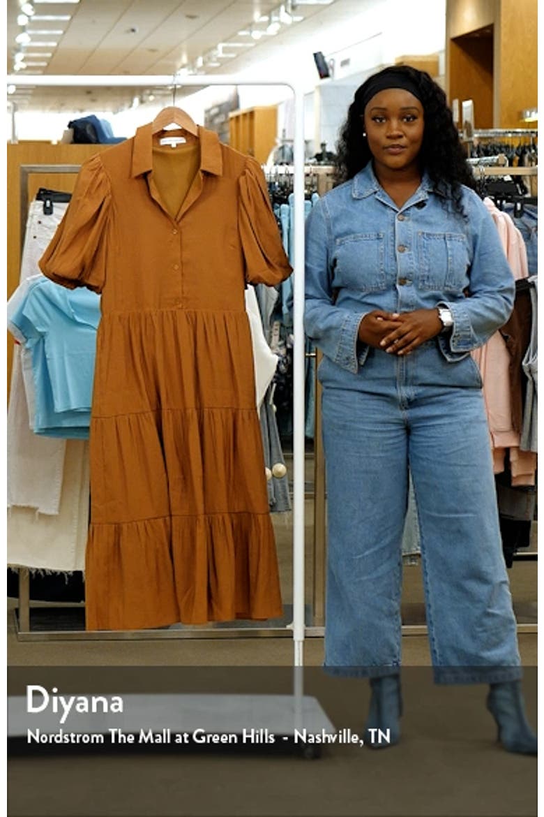 Tiered Midi Shirtdress