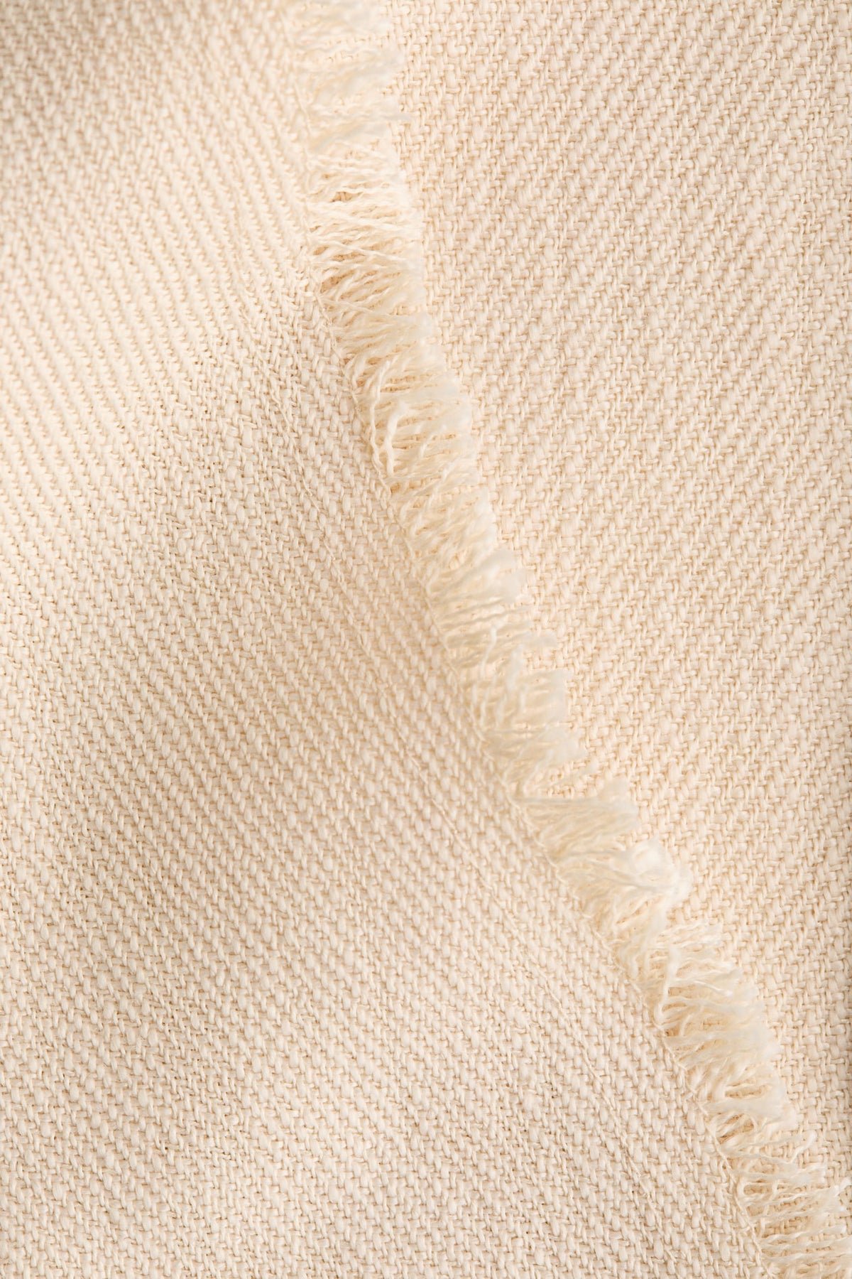 Frayed-Edge Twill Dress
