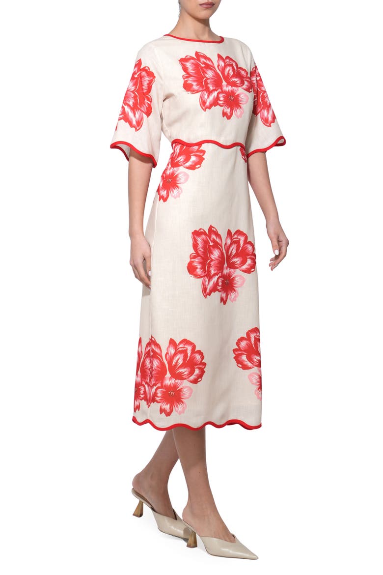 Sonia Floral Print Midi Dress