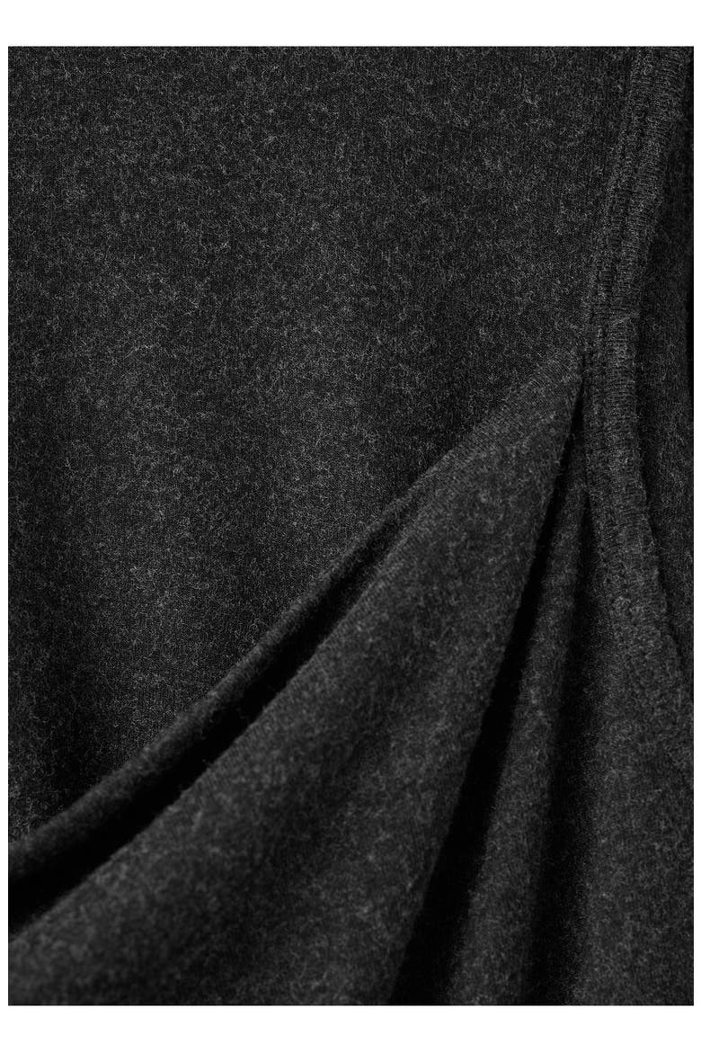Drape Combined Long Sleeve Maxi Dress