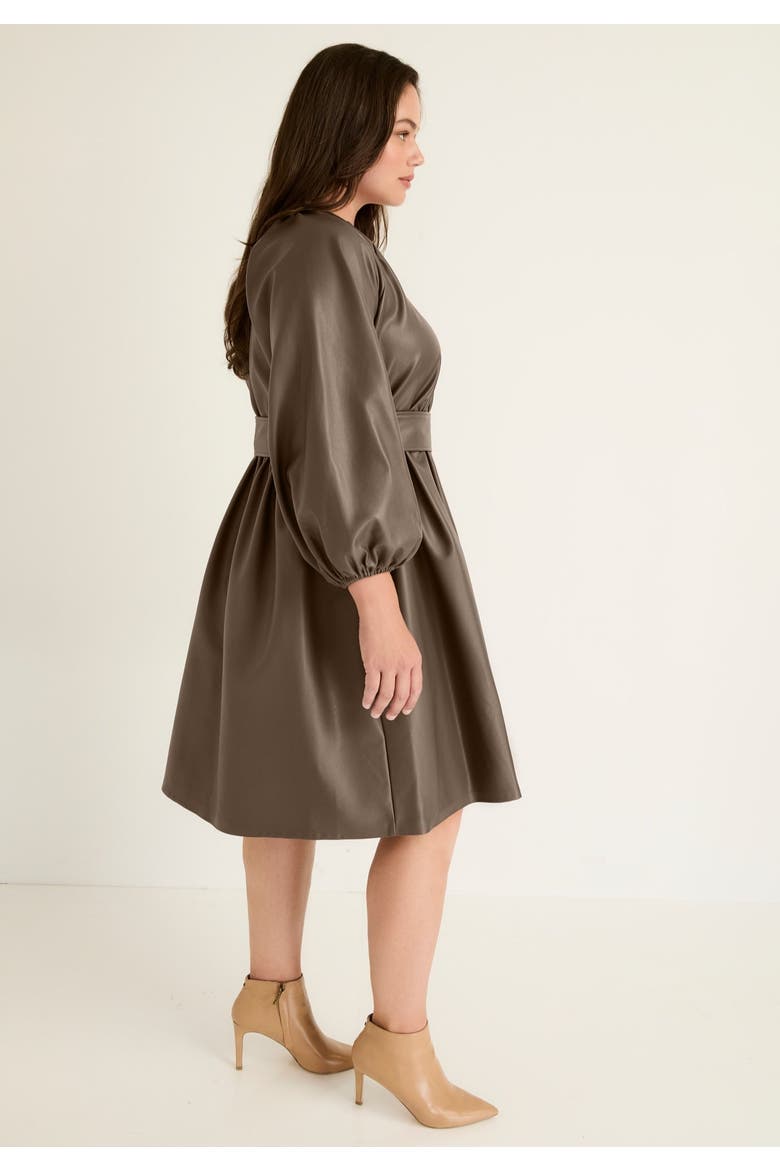 Faux Leather Dress