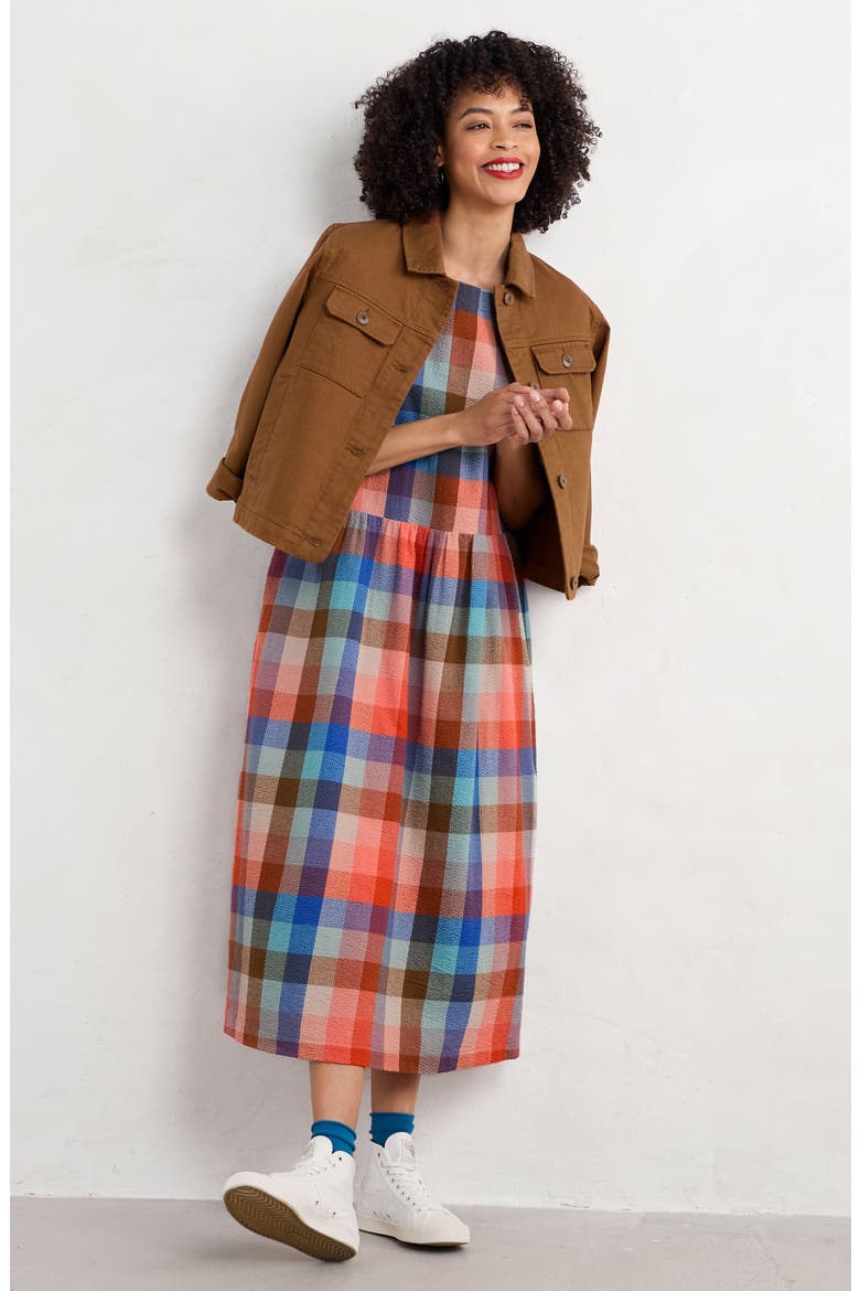 Brouse Check Organic Cotton Midi Dress