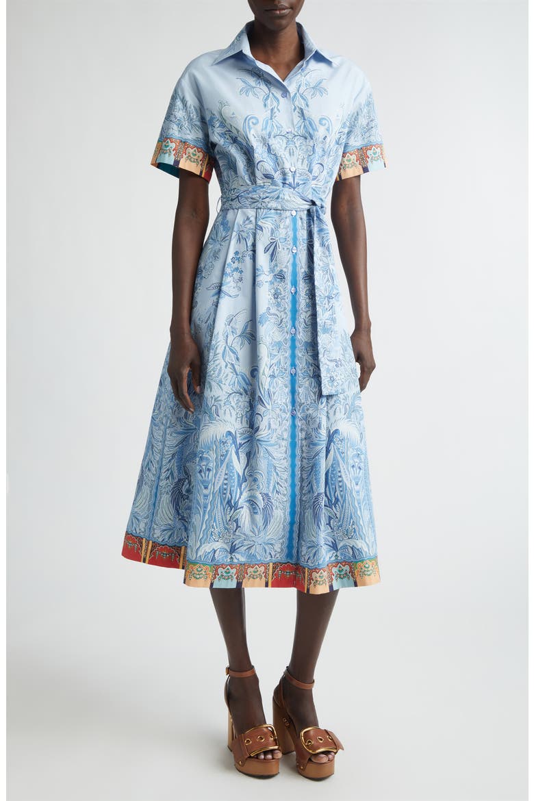 Short Sleeve Poplin Midi Shirtdress