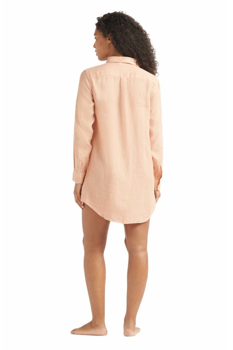Women's Solid Linen Shirt Dress