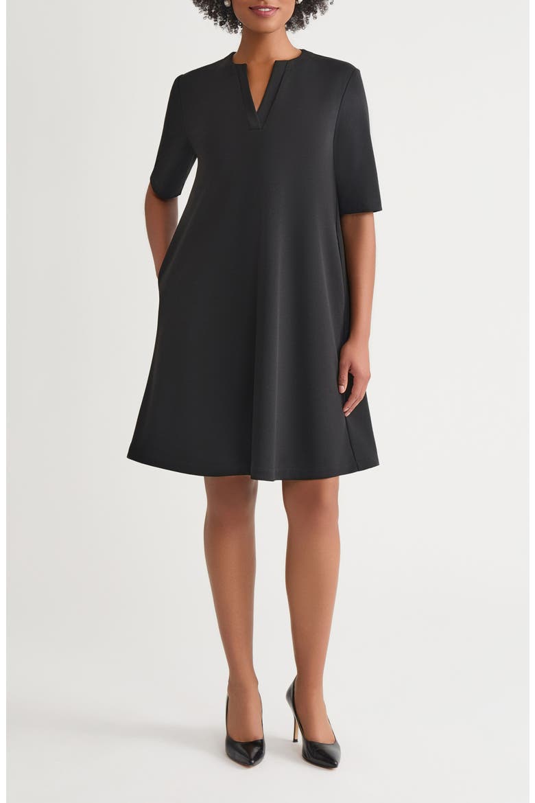 Stretch Crepe A-Line Dress