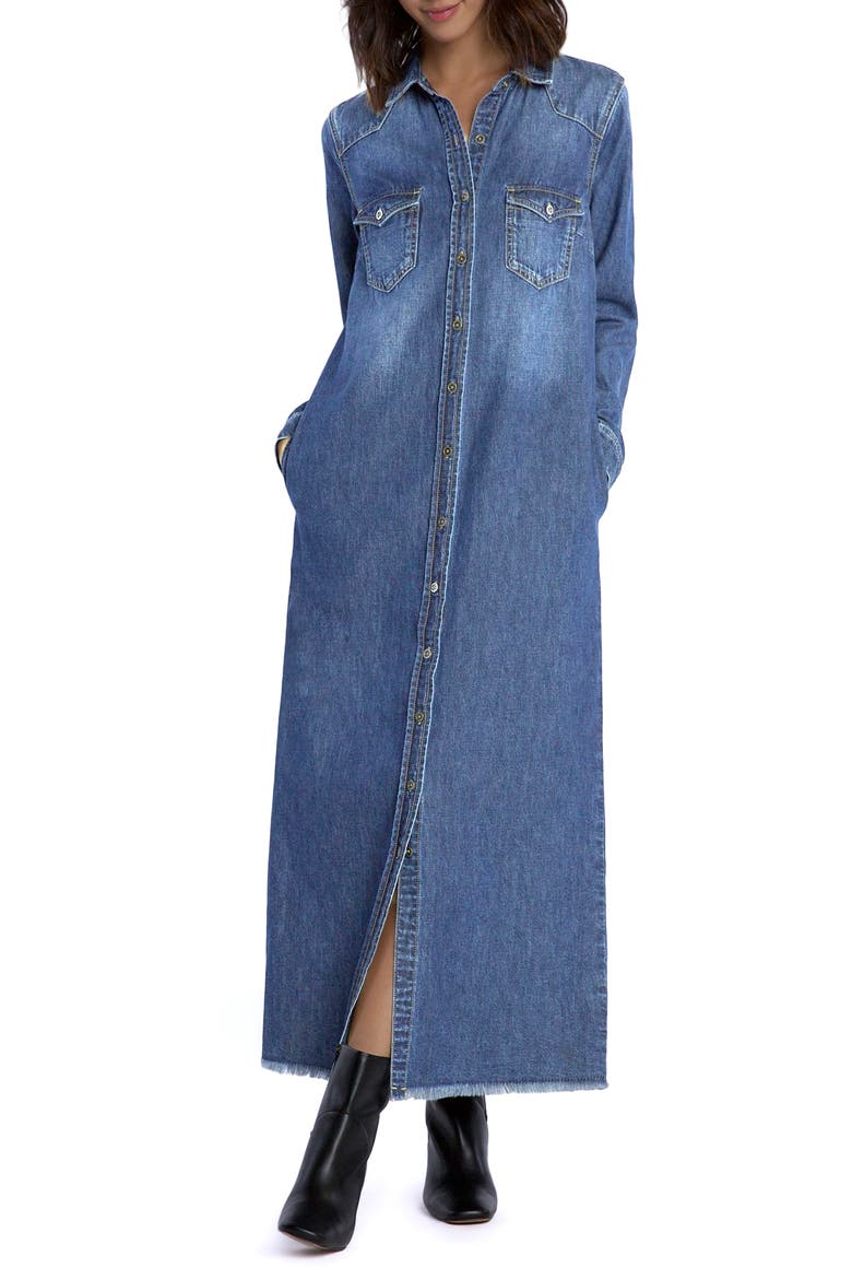 Long Sleeve Denim Maxi Shirtdress