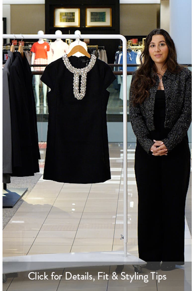 Embellished Shift Minidress
