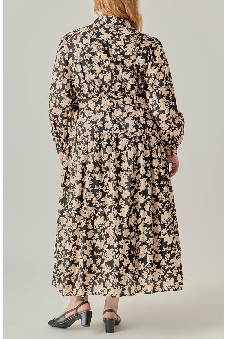 Floral Print Cotton Midi Dress
