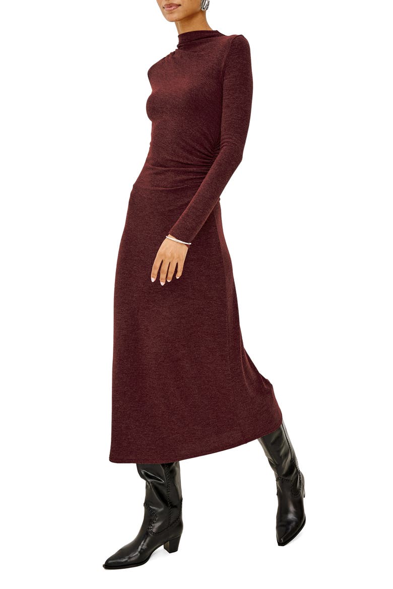 Margaret Mock Neck Jersey Midi Dress