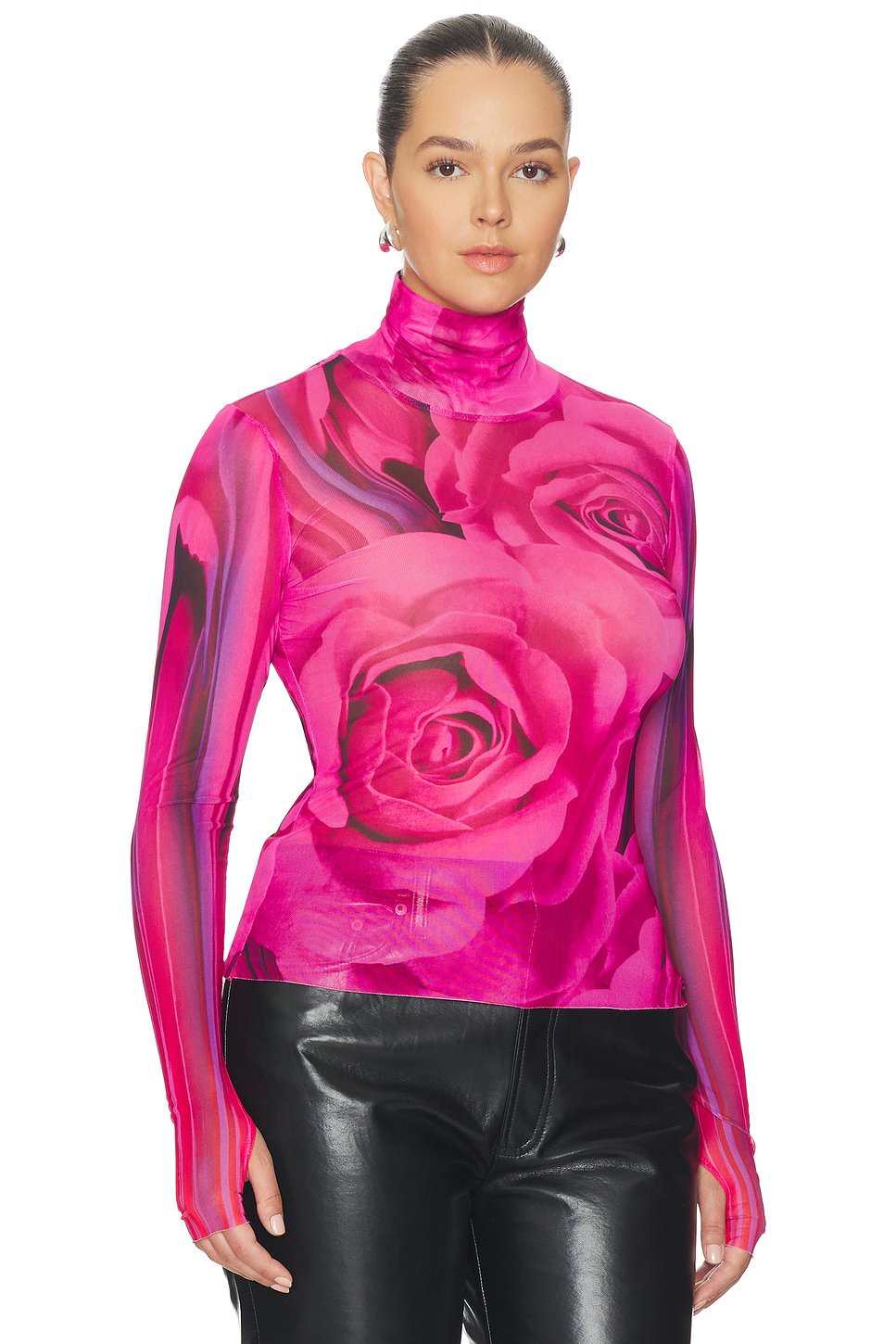 AFRM Zadie Top in Fuchsia Rose - Image 4