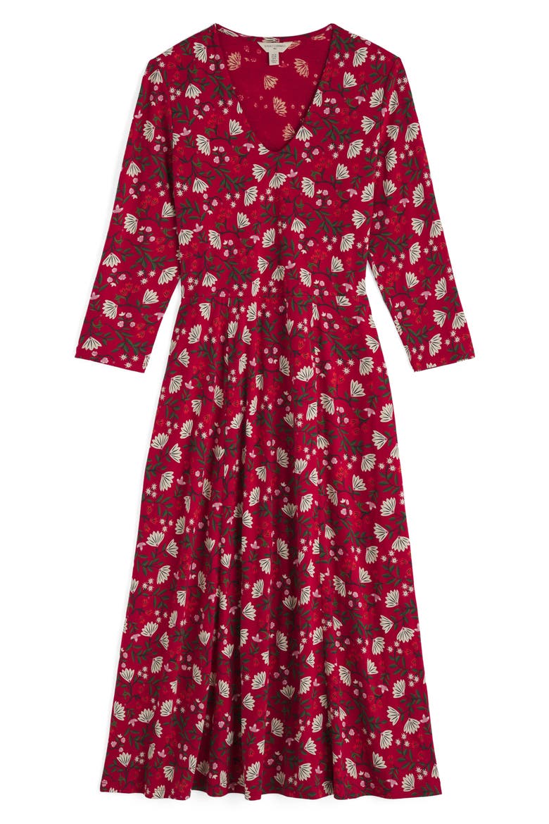 Nancy Floral Print Organic Cotton Blend Maxi Dress