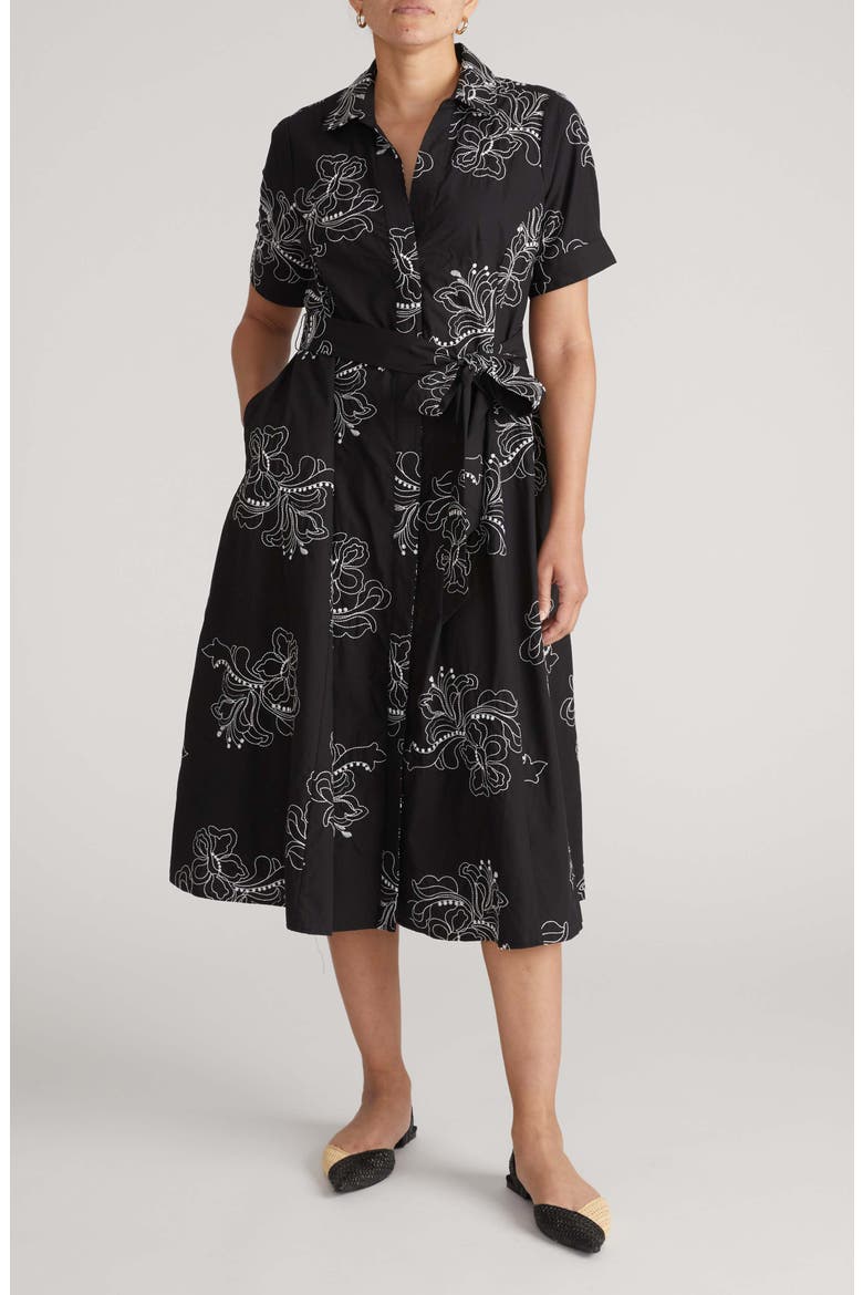 Tina Stretch Poplin Midi Shirtdress