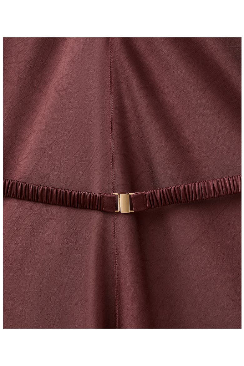 Long Sleeve Satin Midi Dress
