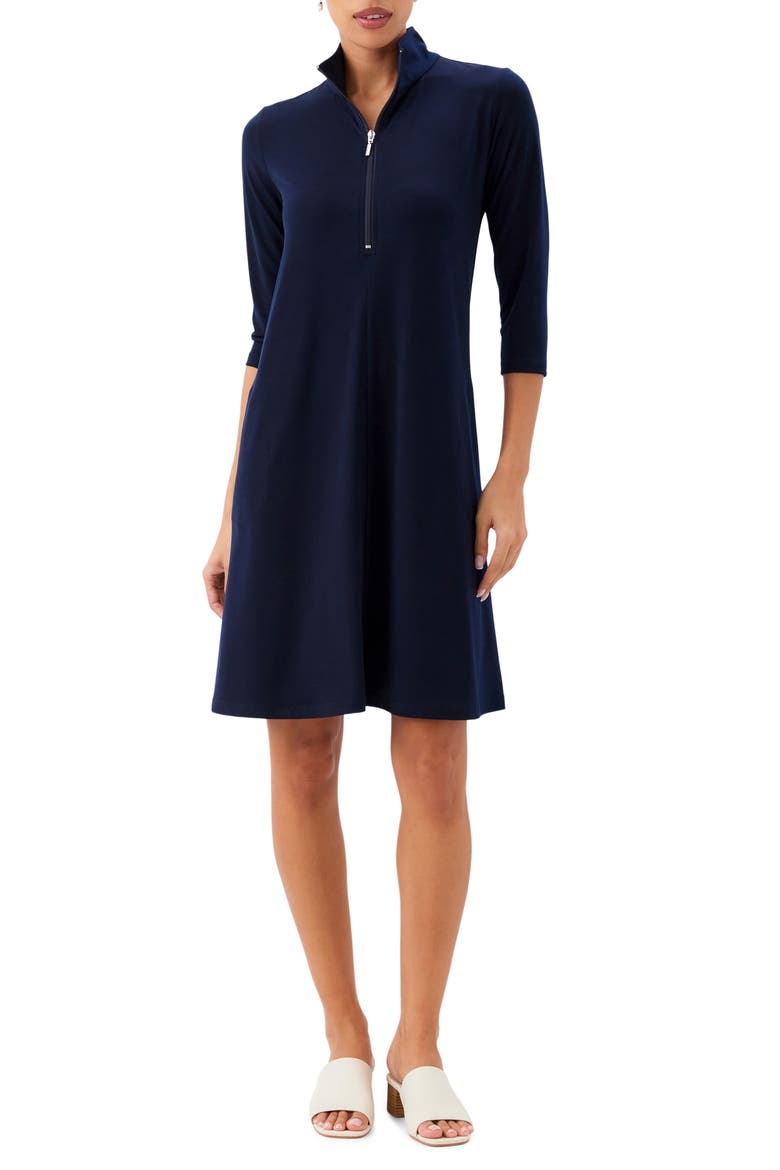 Half Zip Travel Jersey Dress