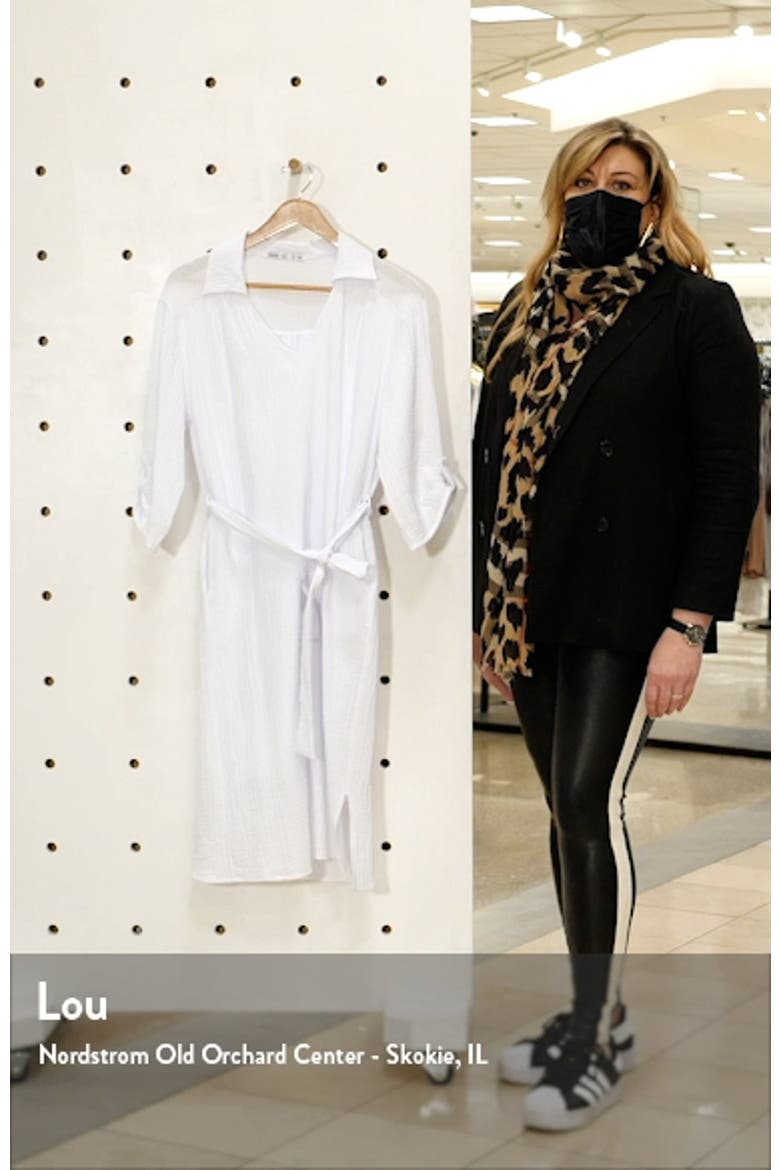 Textured Midi Shirtdress