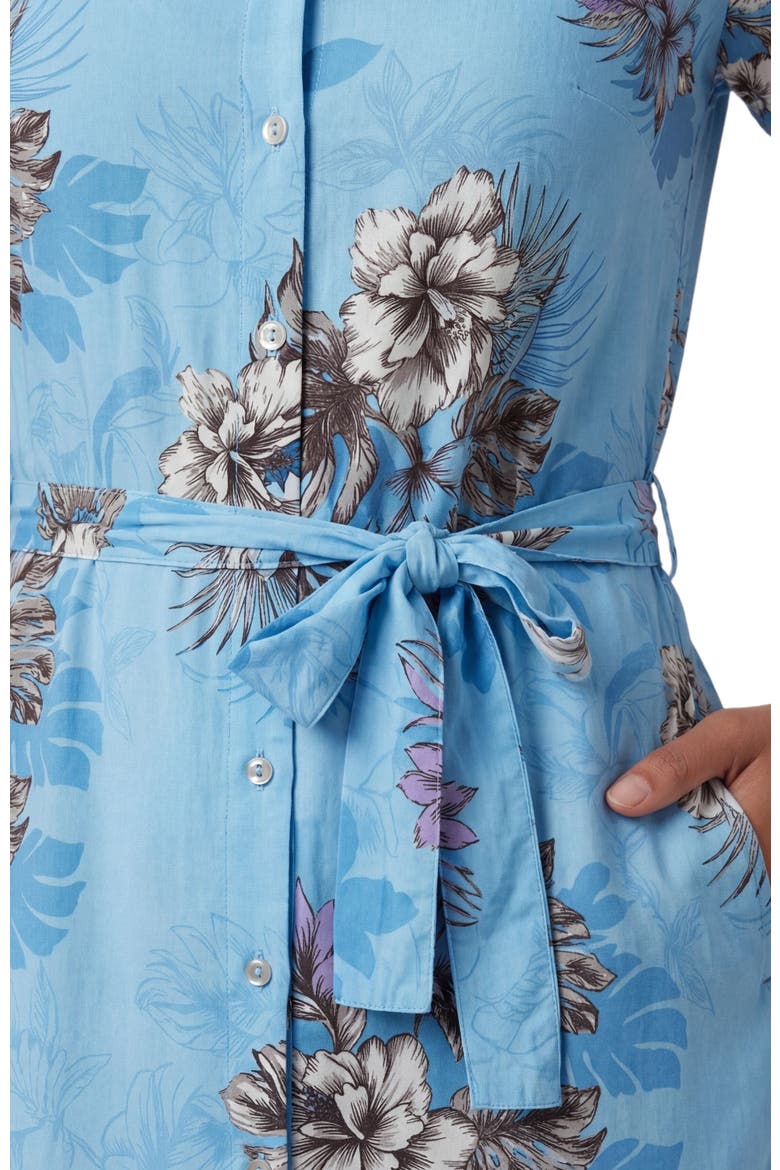 Exotic Floral Womens Shirt Dress