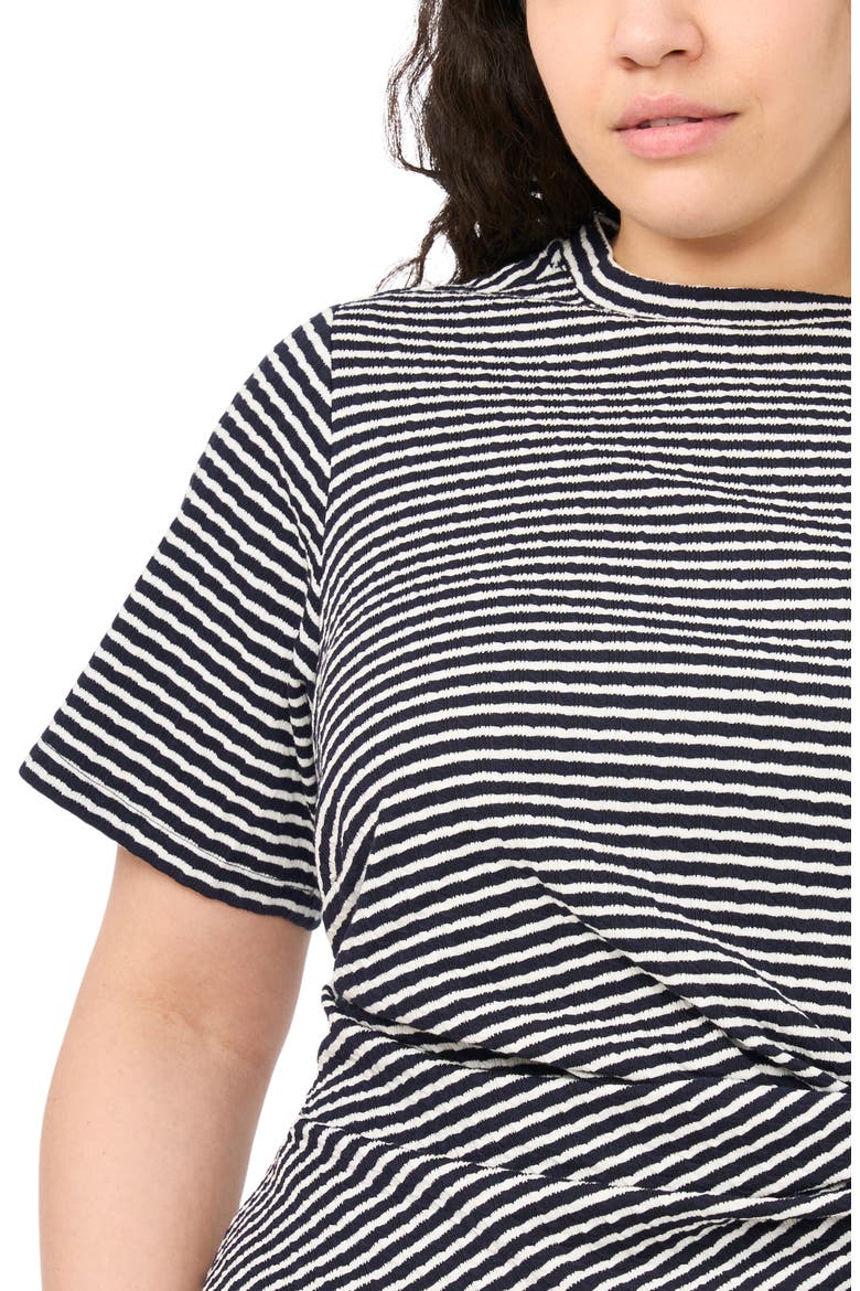 Stripe Twist Midi T-Shirt Dress
