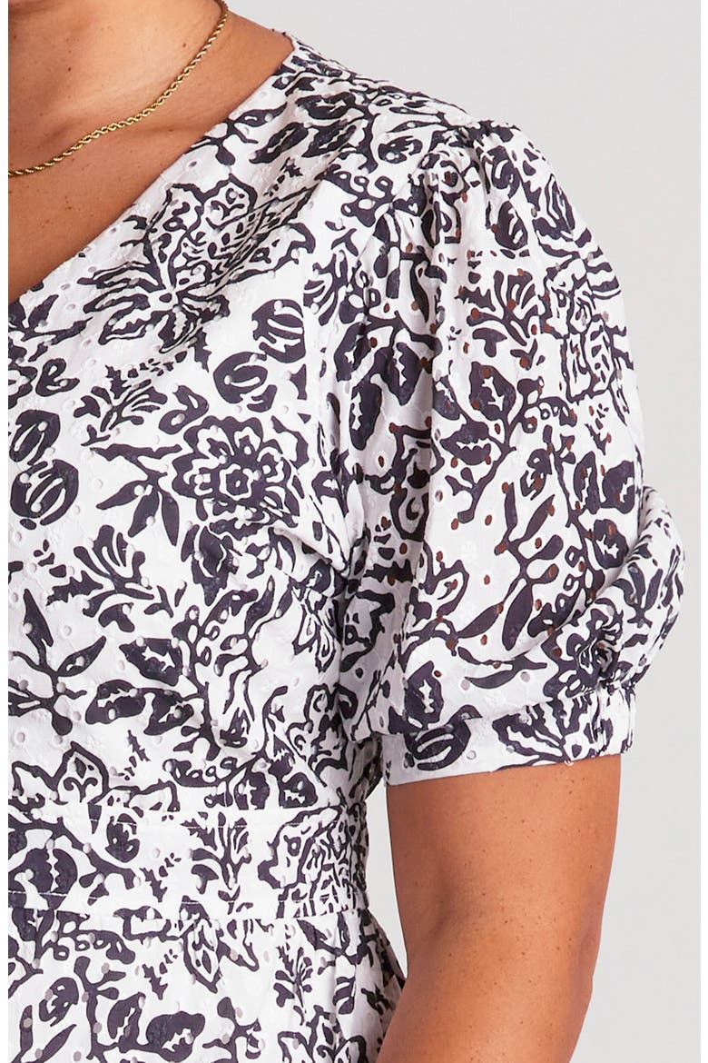 La Rosette Floral Cotton Eyelet Dress