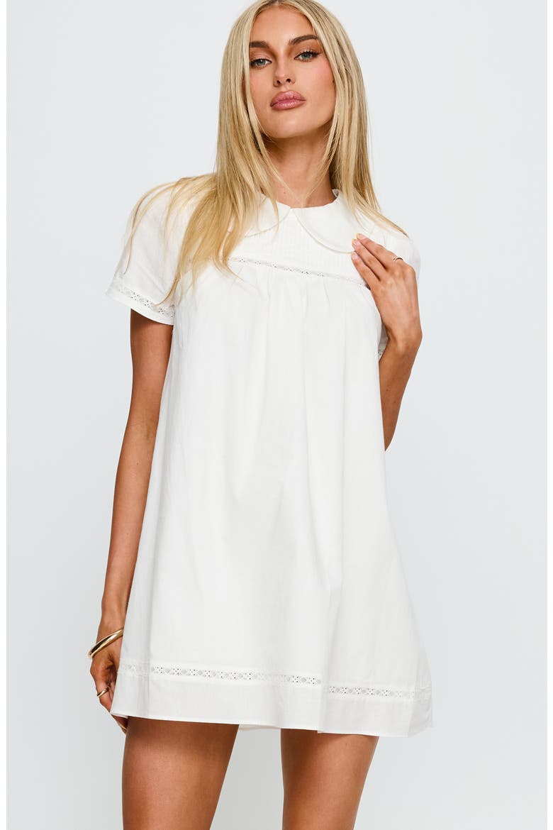 Bethanne Lace Detail Cotton Babydoll Minidress