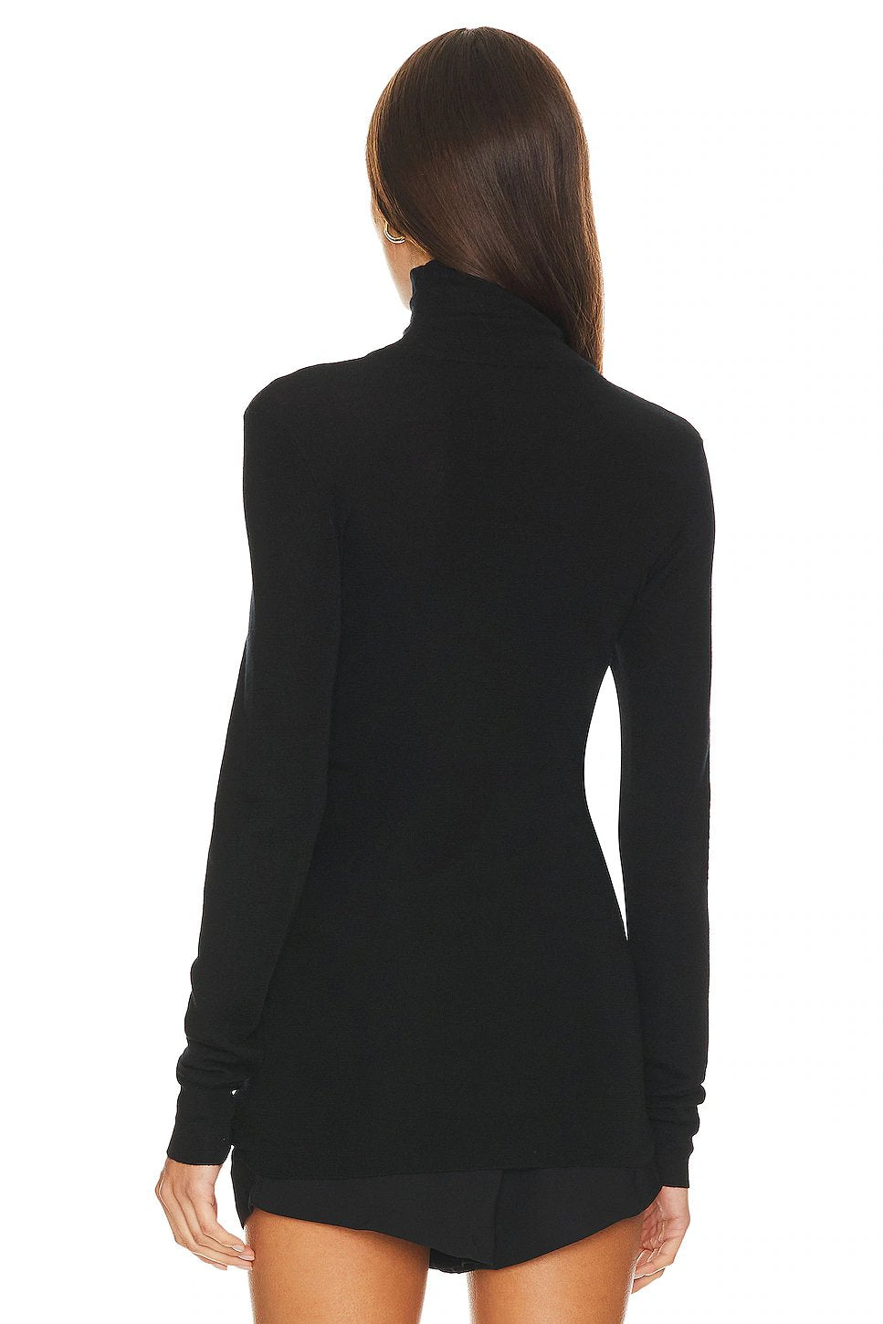 AEXAE Wool Sheer Top in Black - Image 3