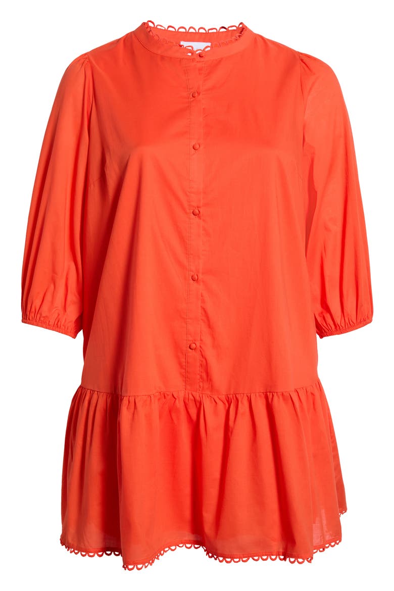 Yamila Ruffle Cotton Minidress