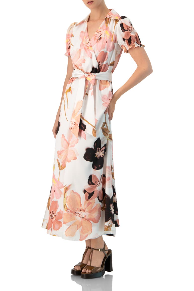 Short Sleeve V-Neck Collared Maxi Dress