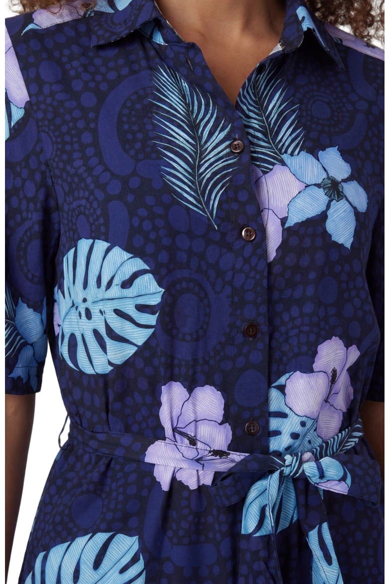 Tropical Fantasy Womens Wrap Shirt Dress