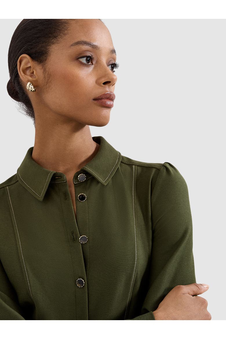 Avenly Long Sleeve Belted Shirt Dress