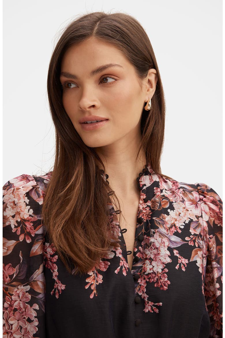 Courtney Floral Long Sleeve Midi Dress