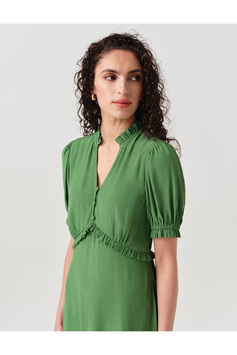Jolene V-neck Crepe Midi Dress